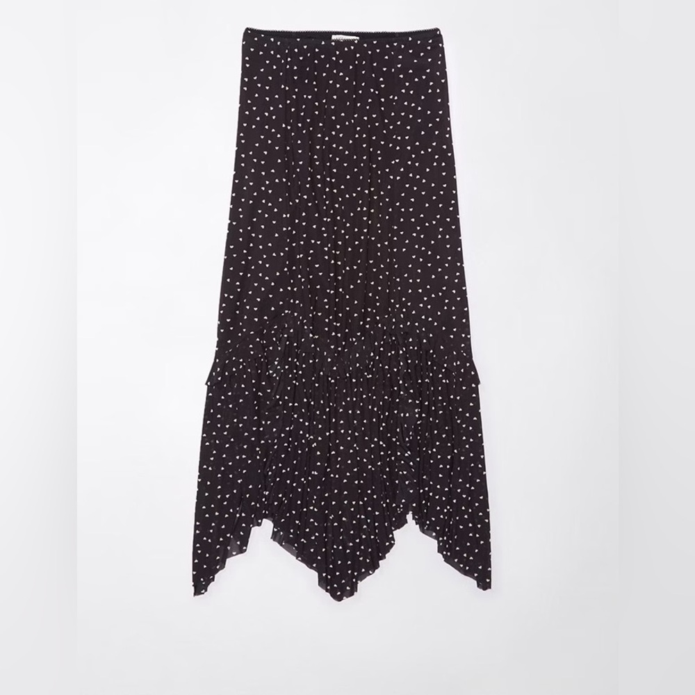 American Eagle Outfitters Black and White Midi Skirt